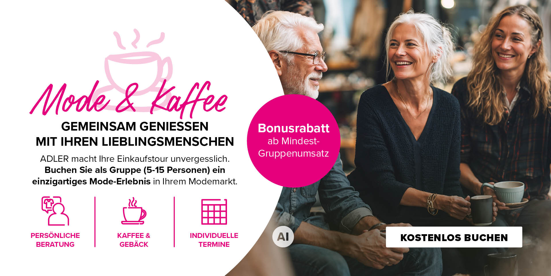 Mode & Kaffee – Einkaufstour gemeinsam mit Ihren Lieblingsmenschen