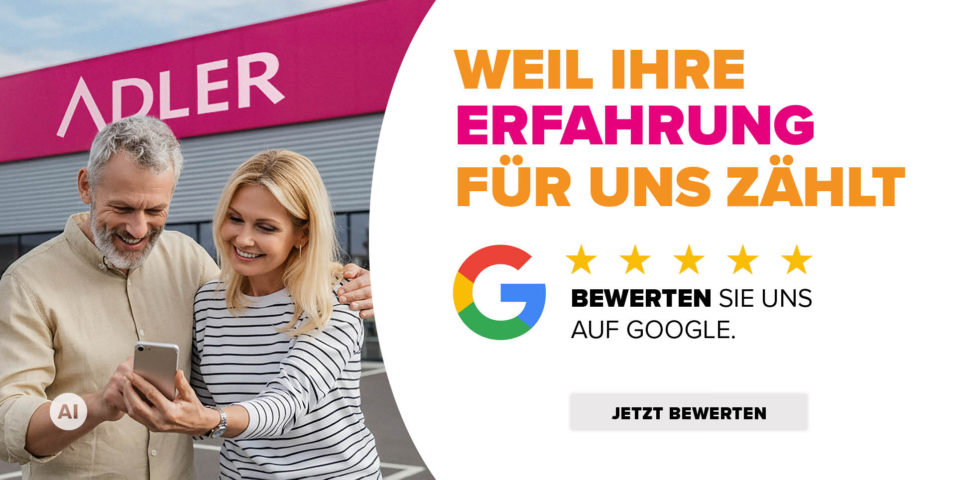Bewerten Sie uns auf Google