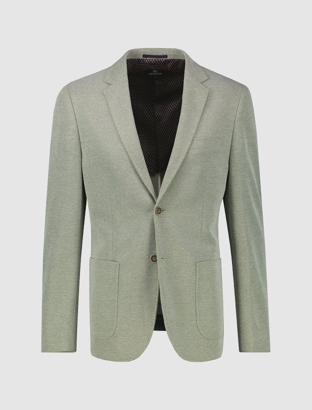 Grüner Blazer aus Wolle mit Knopfverschluss, ideal für elegante Anlässe und stilvolle Outfits.