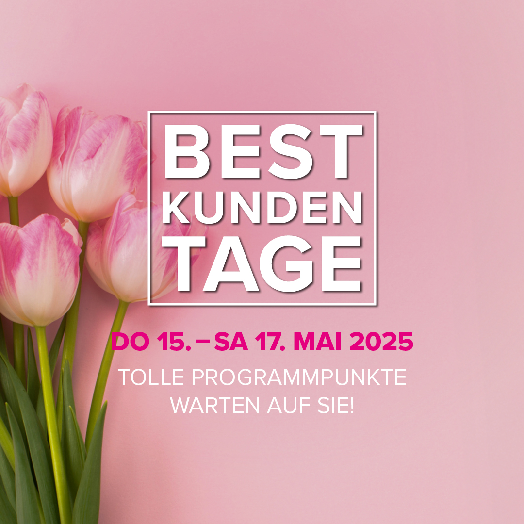 Grafische Darstellung mit dem Schriftzug „Best Kunden Tag“, umgeben von festlichen Elementen. Grafische Darstellung mit dem Schriftzug "Best Kunden Tag", umgeben von festlichen Elementen.