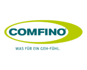 Logo von COMFINO mit dem Slogan „WAS FÜR EIN GEH-FÜHL.“