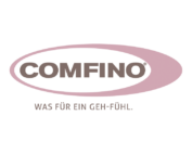 Logo von COMFINO mit dem Slogan „WAS FÜR EIN GEH-FÜHL.“